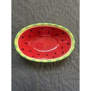 Vintage Sur la Table Watermelon Party Dipping Bowl 5.5 “Lx3.5”Wx2.5”D Serverware